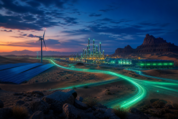 Energy and industry artificial intelligence visualization